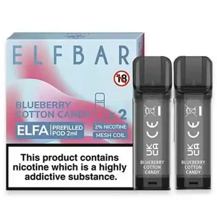 ElfBar Elfa Pods Vape Prefilled E-Liquid Blueberry Cotton Candy | Guardian Vape Shop