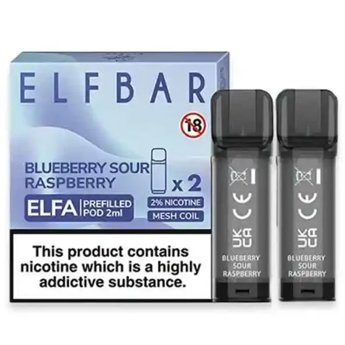 ElfBar Elfa Pods Vape Prefilled E-Liquid Blueberry Sour Raspberry | Guardian Vape Shop