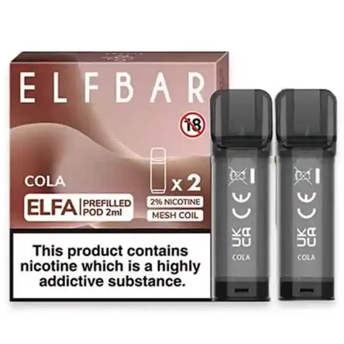 ElfBar Elfa Pods Vape Prefilled E-Liquid Cola | Guardian Vape Shop
