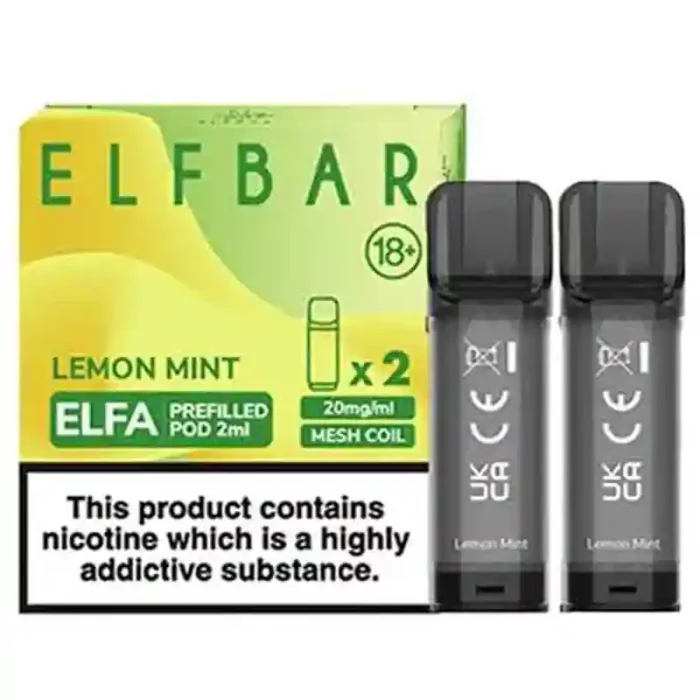 ElfBar Elfa Pods Vape Prefilled E-Liquid Lemon Mint | Guardian Vape Shop