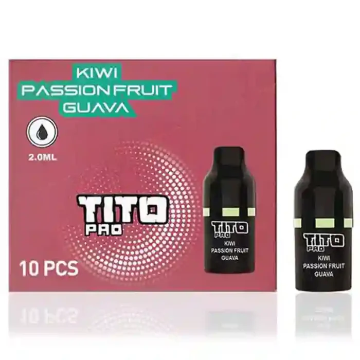 Tito Pro Pods Vape Prefilled Replacement Kiwi Passion Fruit Guava | Guardian Vape Shop