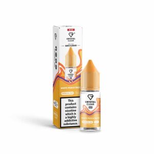 Crystal Clear Nic Salts E-Liquid White Peach Razz | Guardian Vape Shop