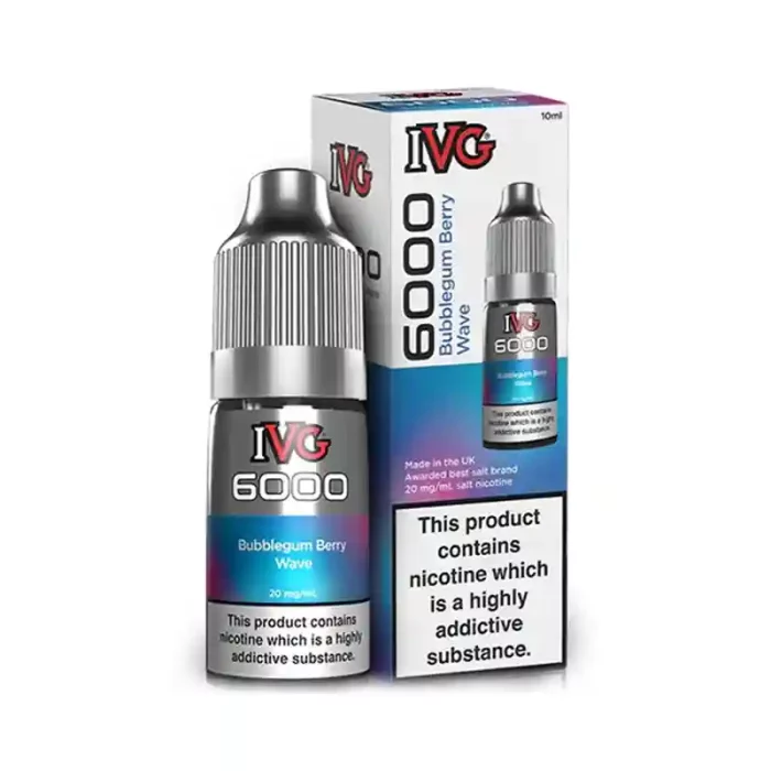 IVG 6000 Nic Salt E-Liquids Bubblegum Berry Wave | Guardian Vape Shop