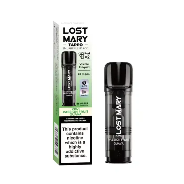 Lost Mary Tappo Prefilled Vape Pods Kiwi Passion Fruit Guava | Guardian Vape Shop