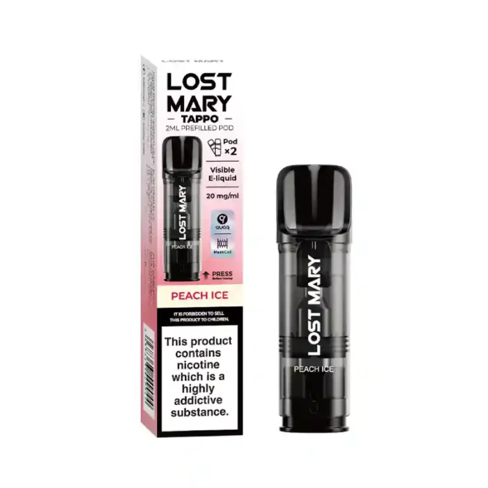 Lost Mary Tappo Prefilled Vape Pods Peach Ice | Guardian Vape Shop