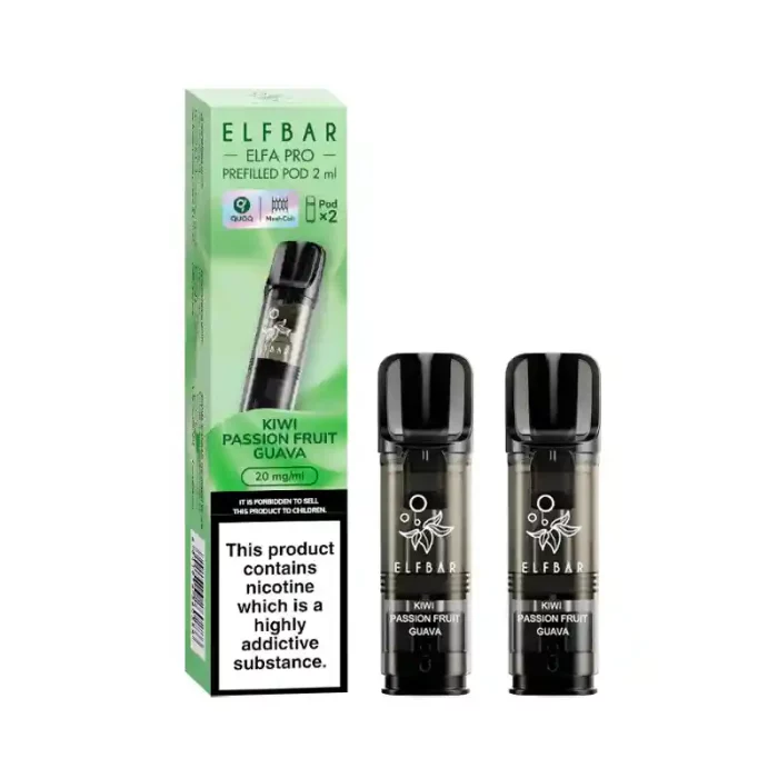 Elf Bar Elfa PRO Prefilled Vape Pods Kiwi Passion Fruit Guava | Guardian Vape Shop