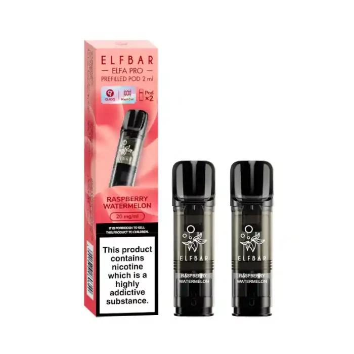 Elf Bar Elfa PRO Prefilled Vape Pods Raspberry Watermelon | Guardian Vape Shop