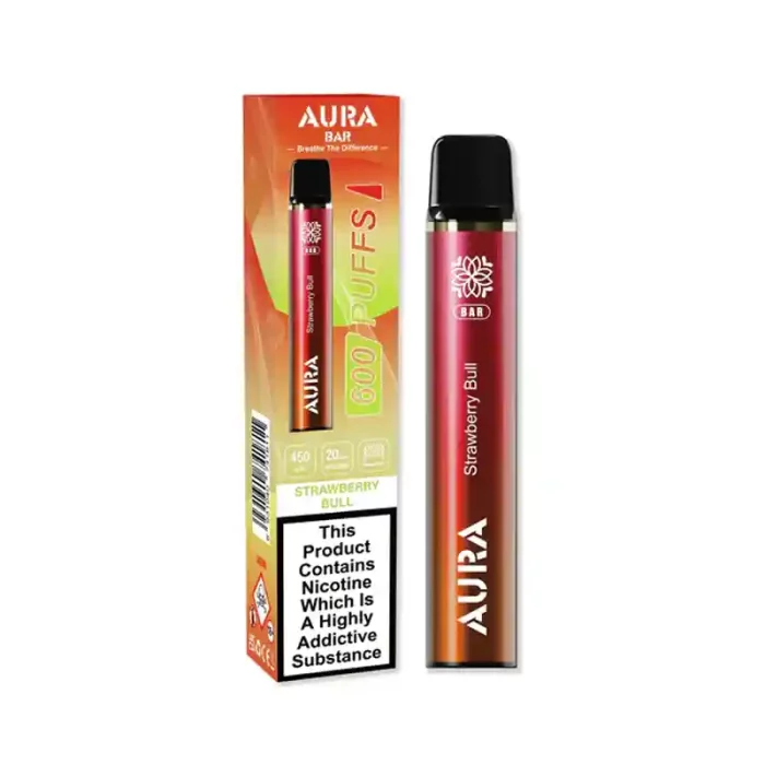 Crystal Prime Aura Bar Disposable Vape Strawberry Bull | Guardian Vape Shop