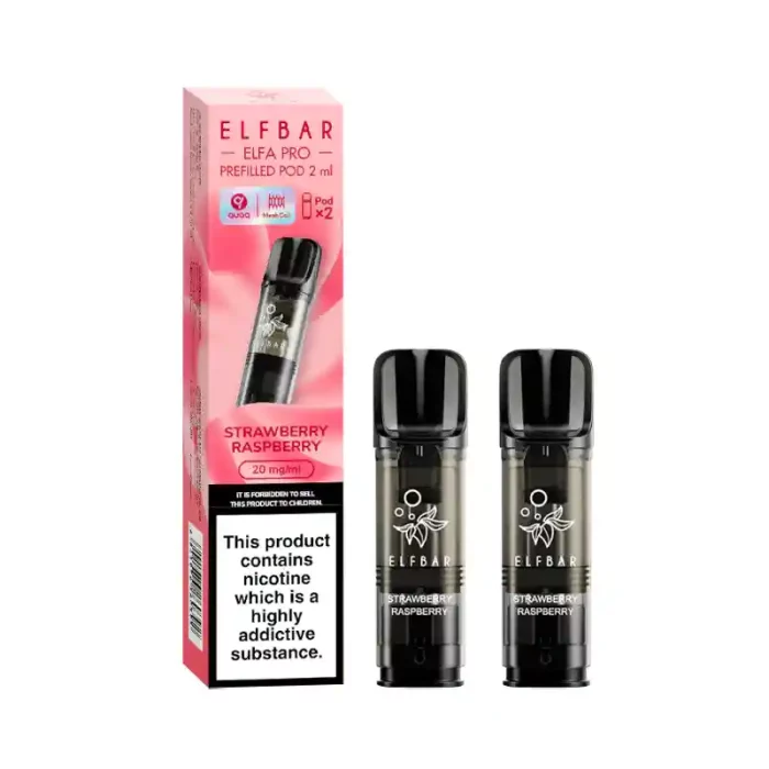 Elf Bar Elfa PRO Prefilled Vape Pods Strawberry Raspberry | Guardian Vape Shop