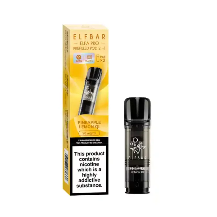 Elf Bar Elfa PRO Prefilled Vape Pods Pineapple Lemon Qi | Guardian Vape Shop