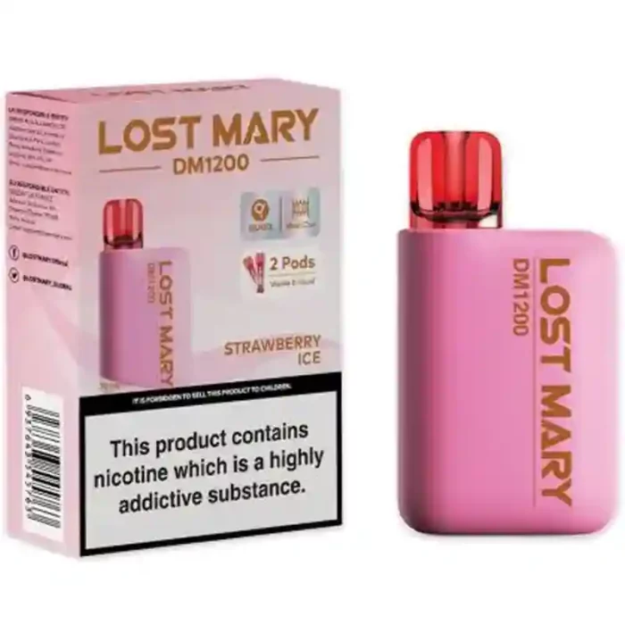 Lost Mary DM1200 Disposable Vape Kit Strawberry Ice | Guardian Vape Shop