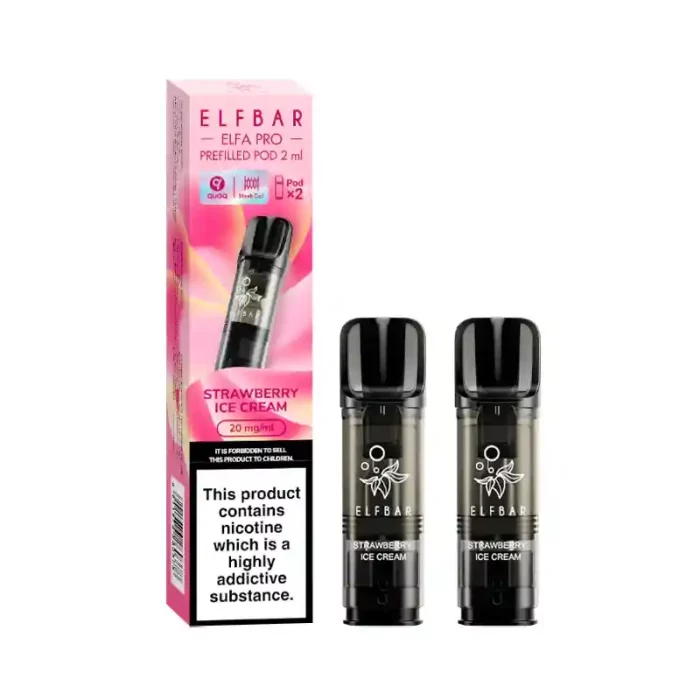 Elf Bar Elfa PRO Prefilled Vape Pods Strawberry Ice Cream | Guardian Vape Shop