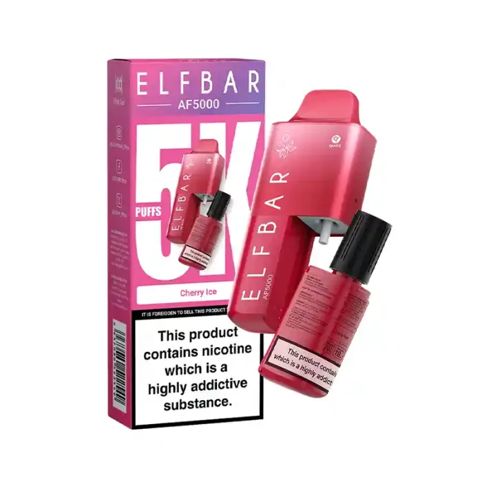 ElfBar AF5000 Disposable Vape Kit Cherry Ice | Guardian Vape Shop