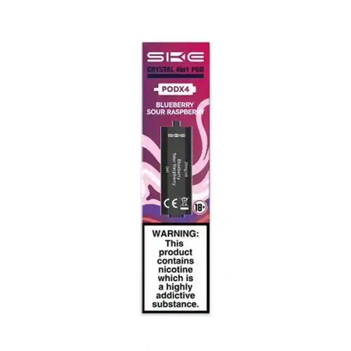 SKE Crystal 4in1 Prefilled Vape Pods Blueberry Sour Raspberry | Guardian Vape Shop