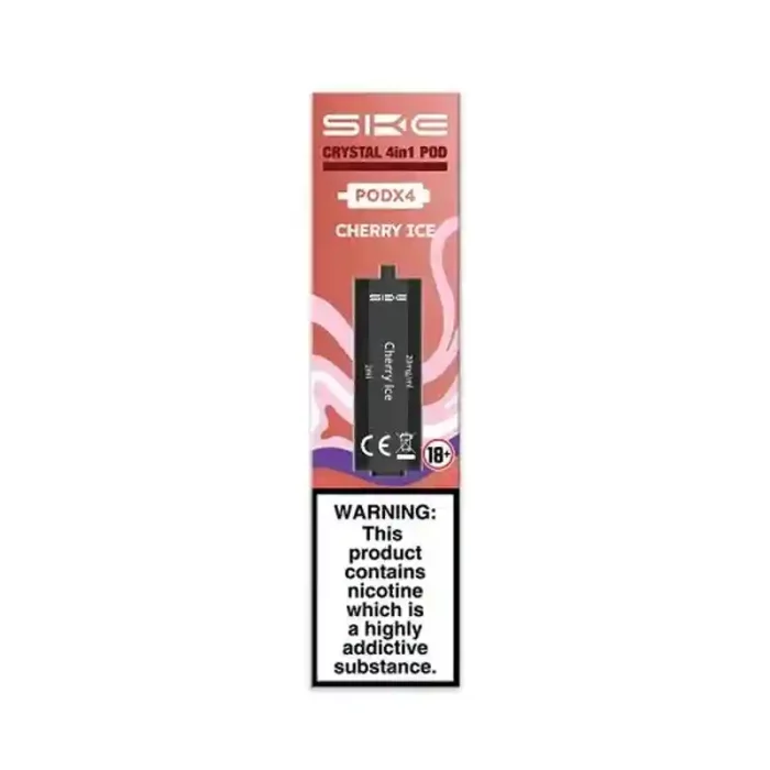 SKE Crystal 4in1 Prefilled Vape Pods Cherry Ice | Guardian Vape Shop