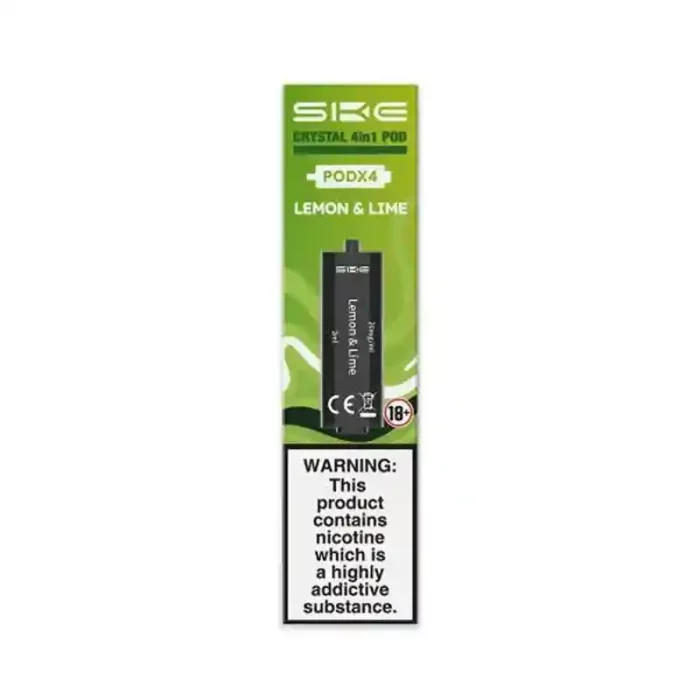 SKE Crystal 4in1 Prefilled Vape Pods Lemon Lime | Guardian Vape Shop
