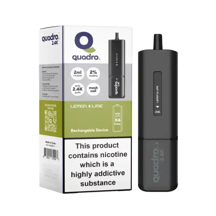 Quadro 2.4k Vape Pod Kit 2400 Puffs Lemon Lime | Guardian Vape Shop