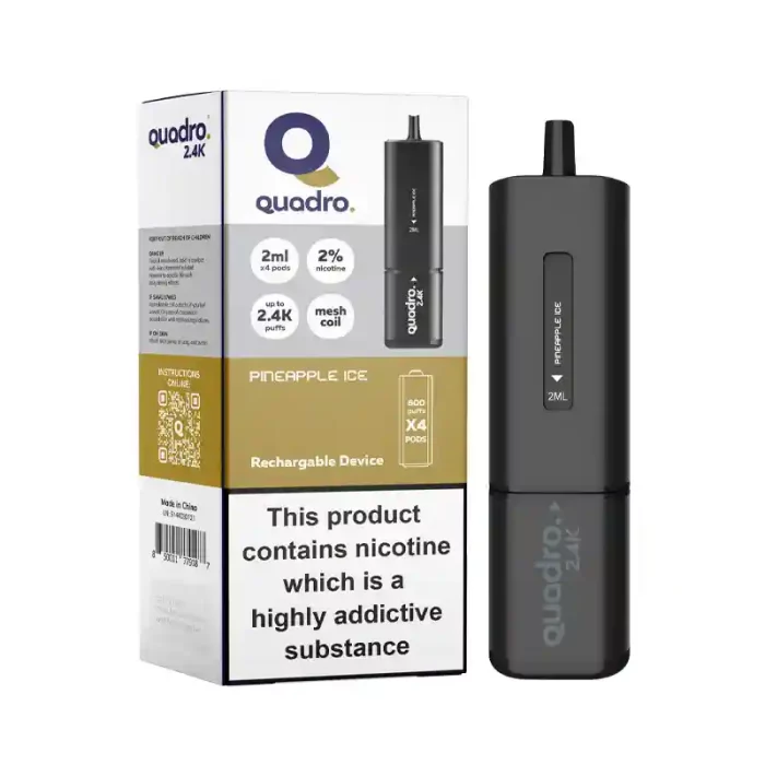 Quadro 2.4k Vape Pod Kit 2400 Puffs Pineapple Ice | Guardian Vape Shop