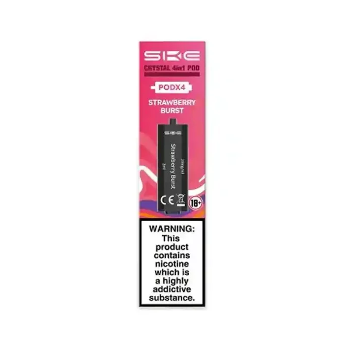 SKE Crystal 4in1 Prefilled Vape Pods Strawberry Burst | Guardian Vape Shop