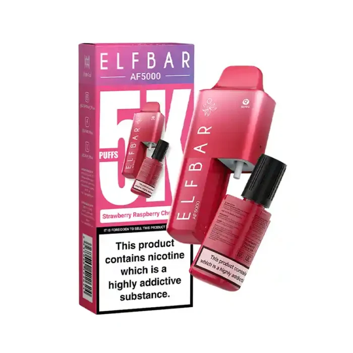 Elf Bar AF5000 Disposable Vape Kit Strawberry Raspberry Cherry Ice | Guardian Vape Shop