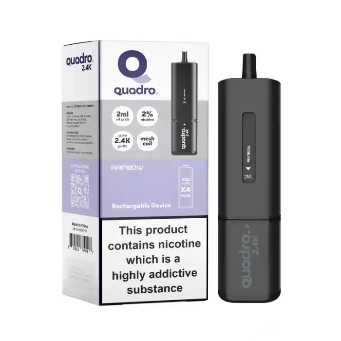 Quadro 2.4k Vape Pod Kit 2400 Puffs Rainbow | Guardian Vape Shop