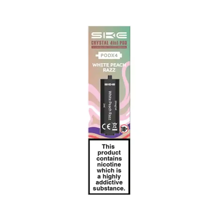 SKE Crystal 4in1 Prefilled Vape Pods White Peach Razz | Guardian Vape Shop