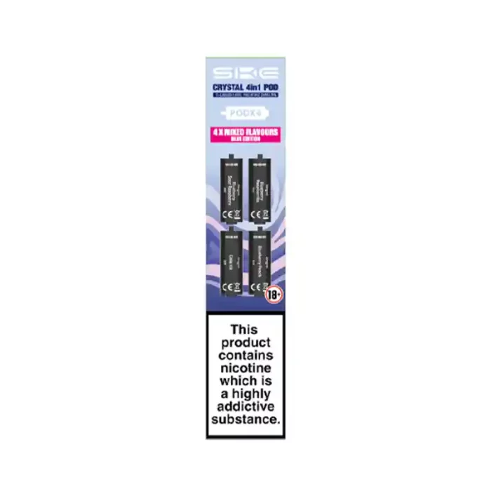 SKE Crystal 4 in 1 Pods Prefilled Vape Blue Edition | Guardian Vape Shop