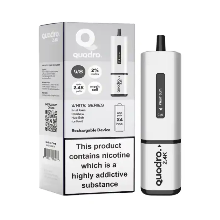Quadro 2.4k Vape Pod Kit 2400 Puffs White Series | Guardian Vape Shop