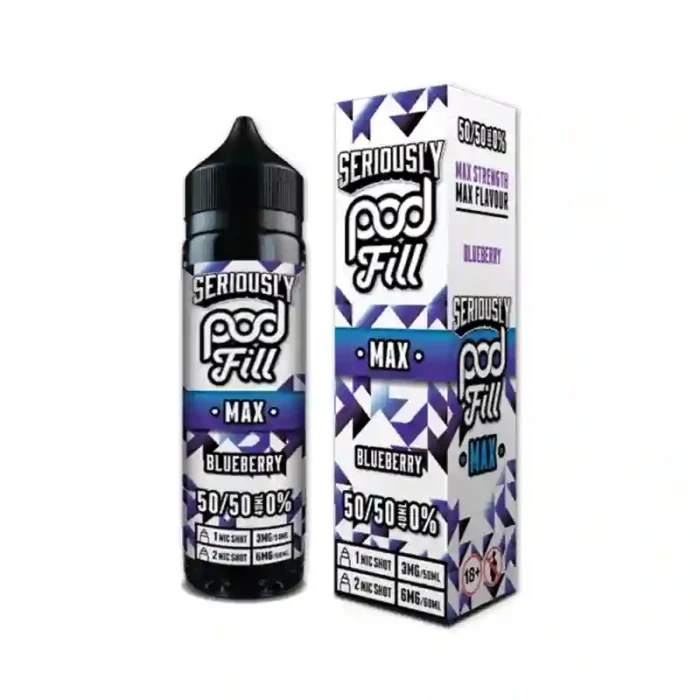 Seriously Pod Fill MAX Shortfill E-Liquids Blueberry | Guardian Vape Shop