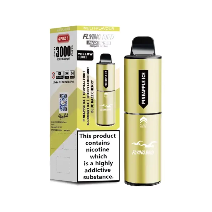 Flying Bird Max Pro 4 Plus1 Disposable 3000 Puff Yellow Series | Guardian Vape Shop