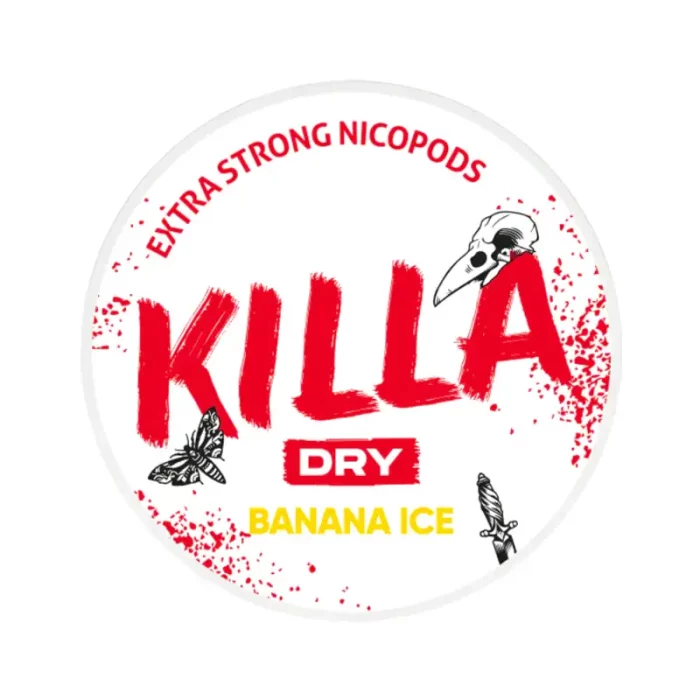 Killa Nicotine Pouches Dry Banana Ice 16mg | Guardian Vape Shop