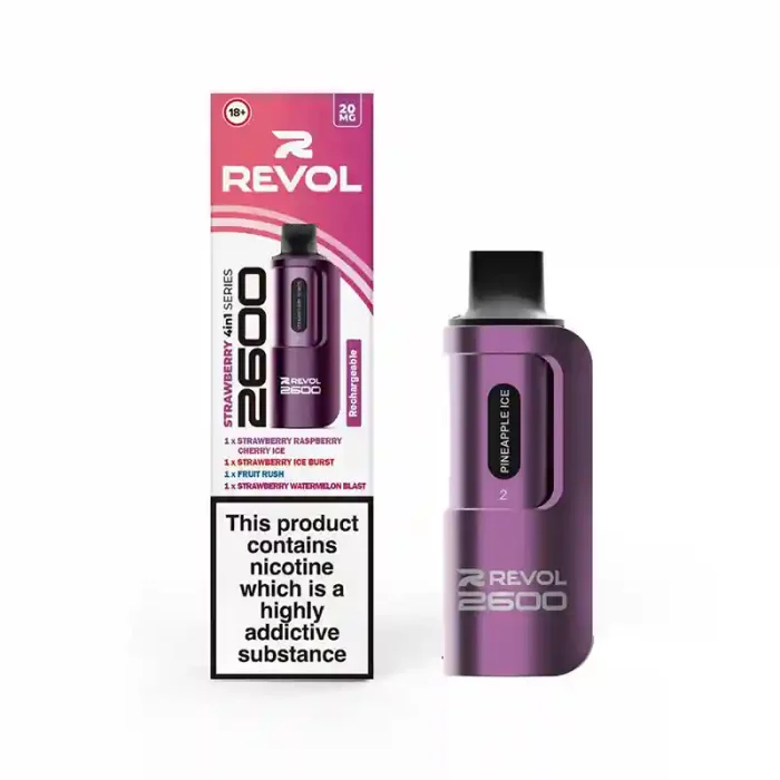 Revol 4 in1 Disposable 2600 Puff Strawberry Series | Guardian Vape Shop