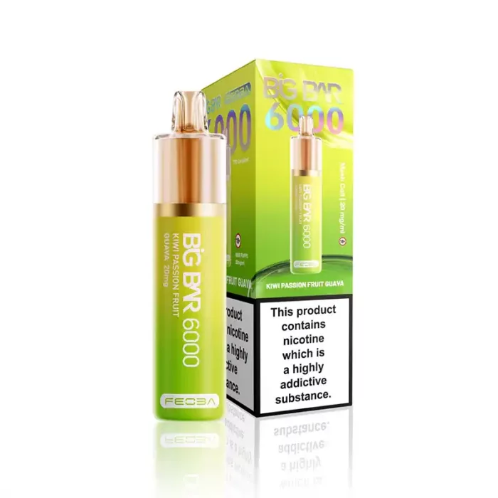 Feoba Big Bar 6000 Disposable 6000 Puff Kiwi Passion Fruit Guava | Guardian Vape Shop