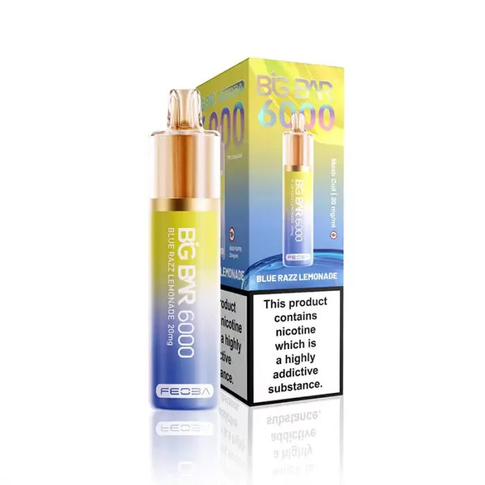 Feoba Big Bar 6000 Disposable 6000 Puff Blue Razz Lemonade | Guardian Vape Shop
