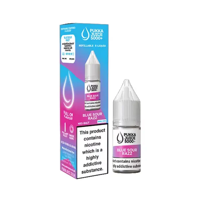 Pukka Juice 5000+ Nic Salt E-Liquids Blue Sour Razz | Guardian Vape Shop