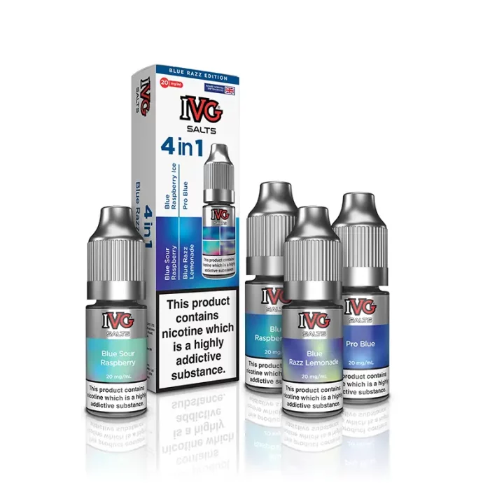 IVG 4 In 1 Salts E-Liquid Blue Razz Edition | Guardian Vape Shop