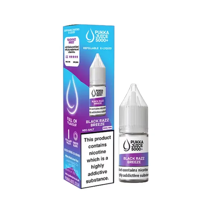 Pukka Juice 5000+ Nic Salt E-Liquids Black Razz Breeze | Guardian Vape Shop
