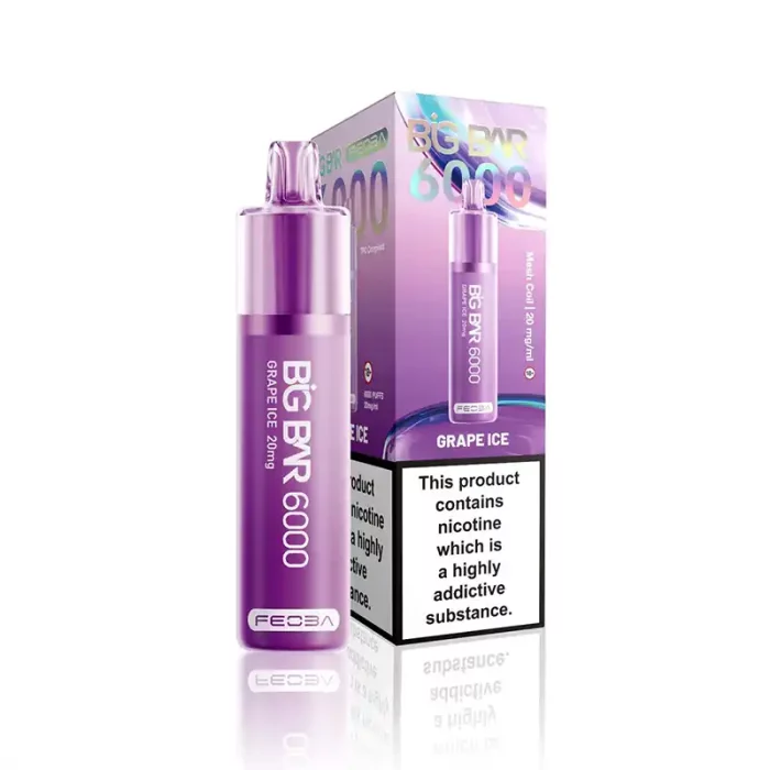 Feoba Big Bar 6000 Disposable 6000 Puff Grape Ice | Guardian Vape Shop