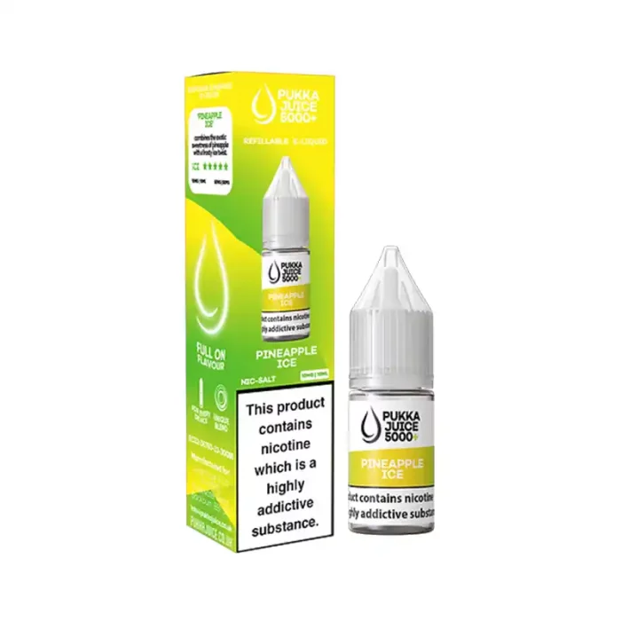 Pukka Juice 5000+ Nic Salt E-Liquids Pineapple Ice | Guardian Vape Shop
