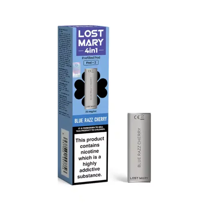 Lost Mary 4 in 1 Pods Prefilled Vape Blue Razz Cherry | Guardian Vape