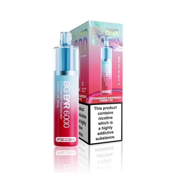 Feoba Big Bar 6000 Disposable 6000 Puff Strawberry Raspberry Cherry Ice | Guardian Vape Shop
