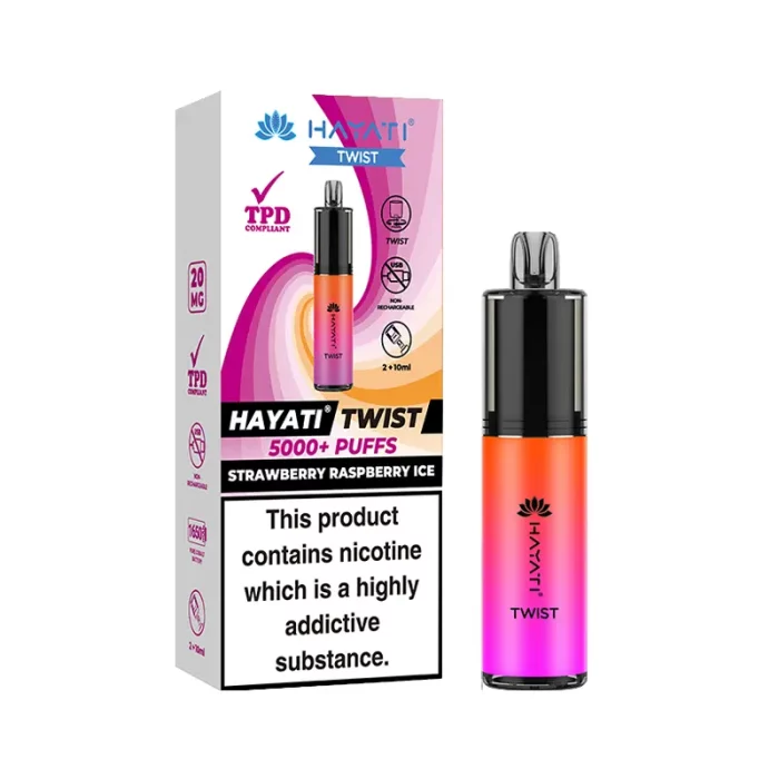 Hayati Twist Disposable 5000 Puff Strawberry Raspberry Ice | Guardian Vape Shop