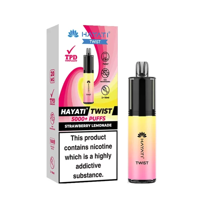 Hayati Twist Disposable 5000 Puff Strawberry Lemonade | Guardian Vape Shop
