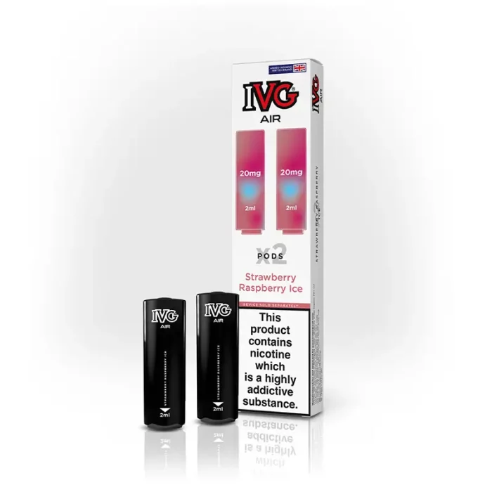 IVG Air Pods Prefilled Vape Strawberry Raspberry Ice | Guardian Vape Shop