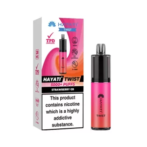 Hayati Twist Disposable 5000 Puff Strawberry GB | Guardian Vape Shop