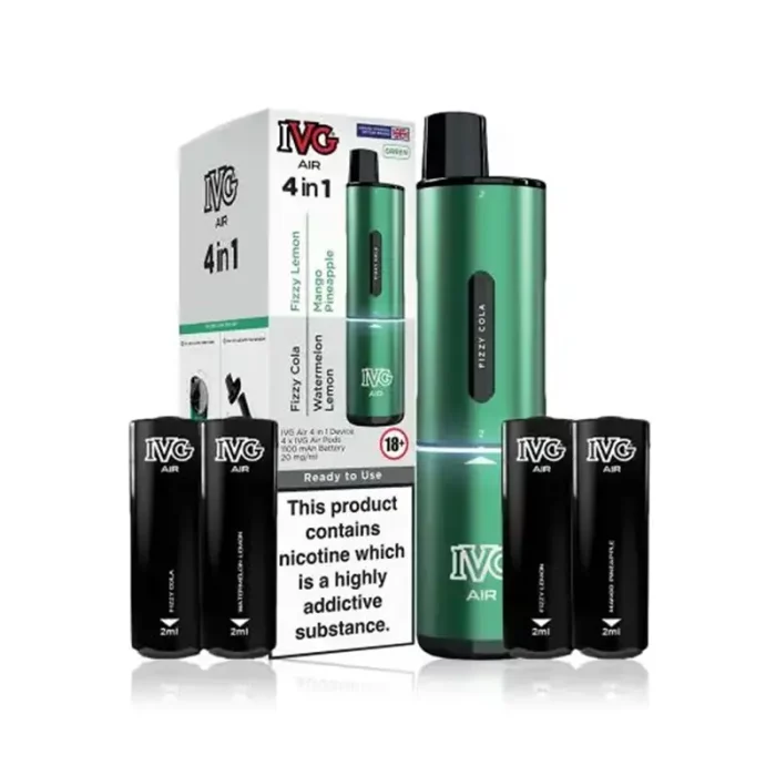 IVG Air 4 in 1 Vape Pod Kit Prefilled 2400 Puff Green | Guardian Vape Shop