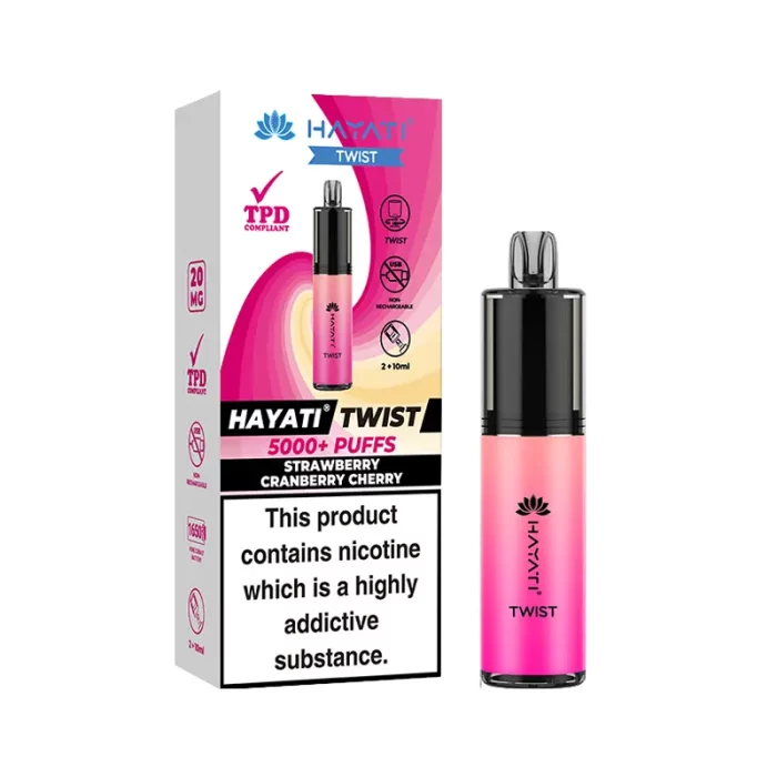 Hayati Twist Disposable 5000 Puff Strawberry Cranberry Cherry | Guardian Vape Shop