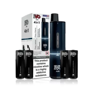 IVG Air 4 in 1 Vape Pod Kit Prefilled 2400 Puff Black | Guardian Vape Shop