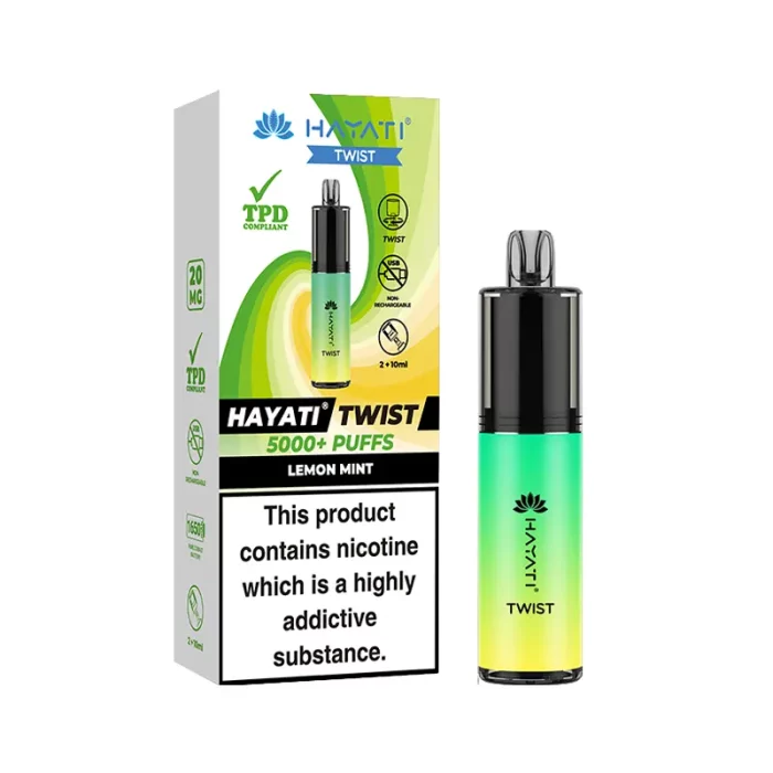 Hayati Twist Disposable 5000 Puff Lemon Mint | Guardian Vape Shop