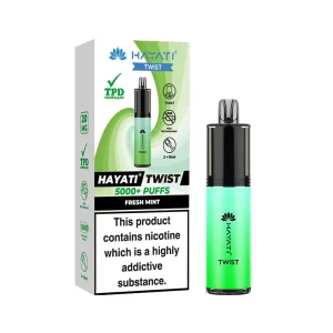 Hayati Twist Disposable 5000 Puff Fresh Mint | Guardian Vape Shop